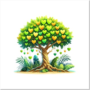 Tree Shaped Hearts Posters and Art